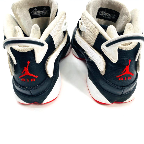 Air Jordan 6 Rings “He Got Game” (GS) Black University Red White Sz 6.5 Y Wmns 8 - Picture 6 of 15